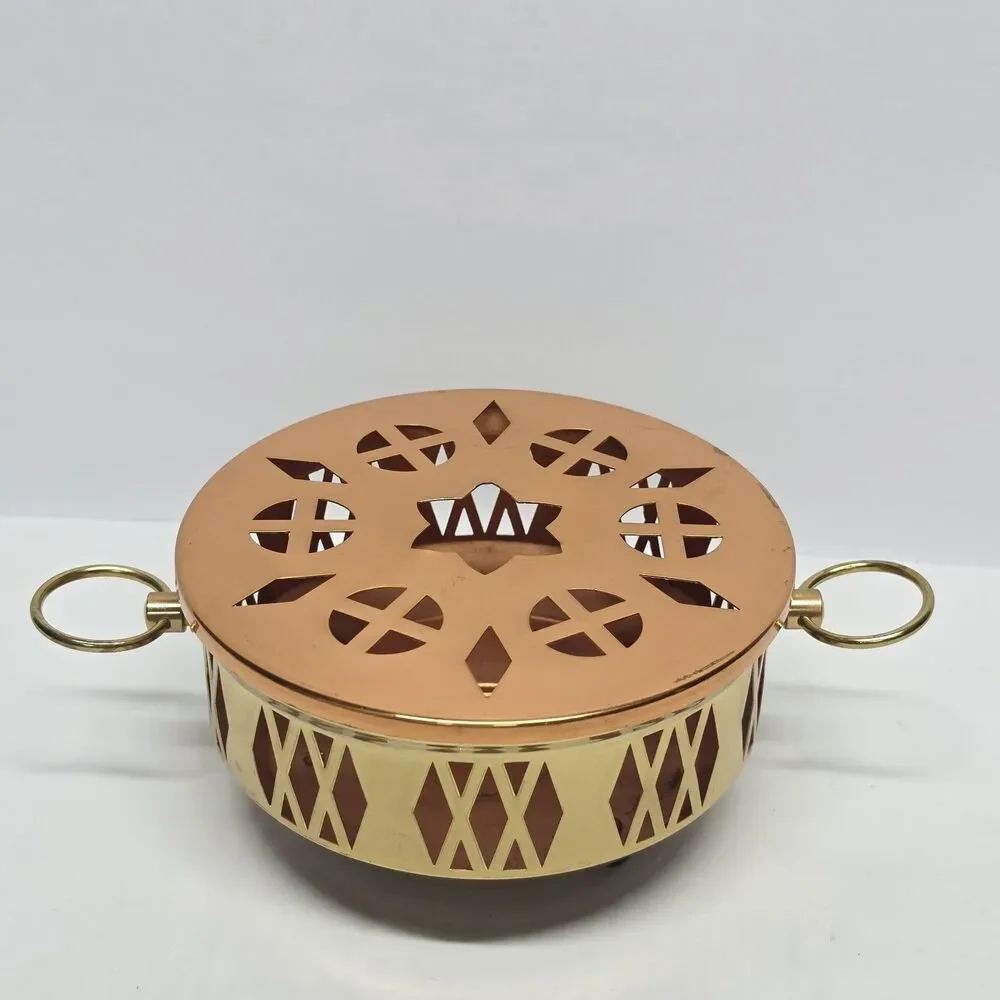 Vintage Copper Brass Teapot Warmer Boho Retro Tea Coffee Kitchen Decor Holland